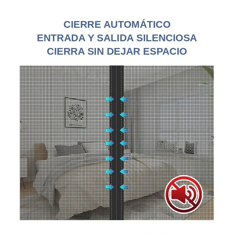 Casa ventilada sin zancudos con la cortina mosquitera instalada