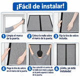 Pasando con las manos ocupadas mientras la cortina se cierra sola